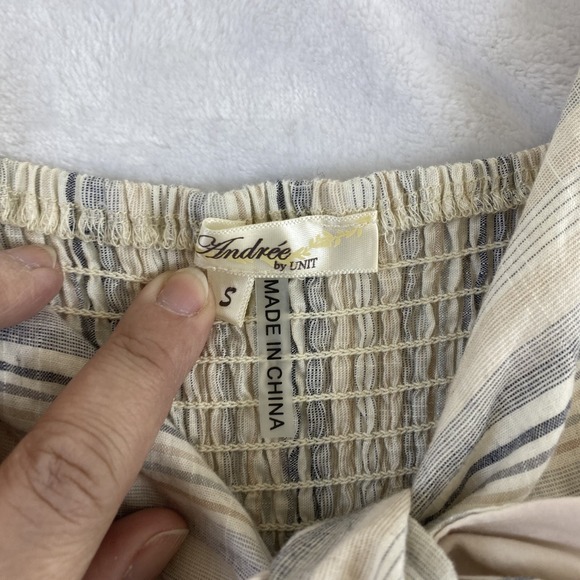 Andree by Unit Midi Dress Sz S Cut Out Embroidered Boho Summer Beachy Cotton - Picture 8 of 14